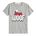 thumbnail image 1 of Peanuts - Woof Snoopy - Toddler And Youth Short Sleeve Graphic T-Shirt, 1 of 5