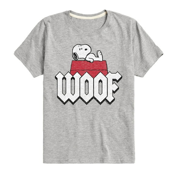 Peanuts - Woof Snoopy - Toddler And Youth Short Sleeve Graphic T-Shirt
