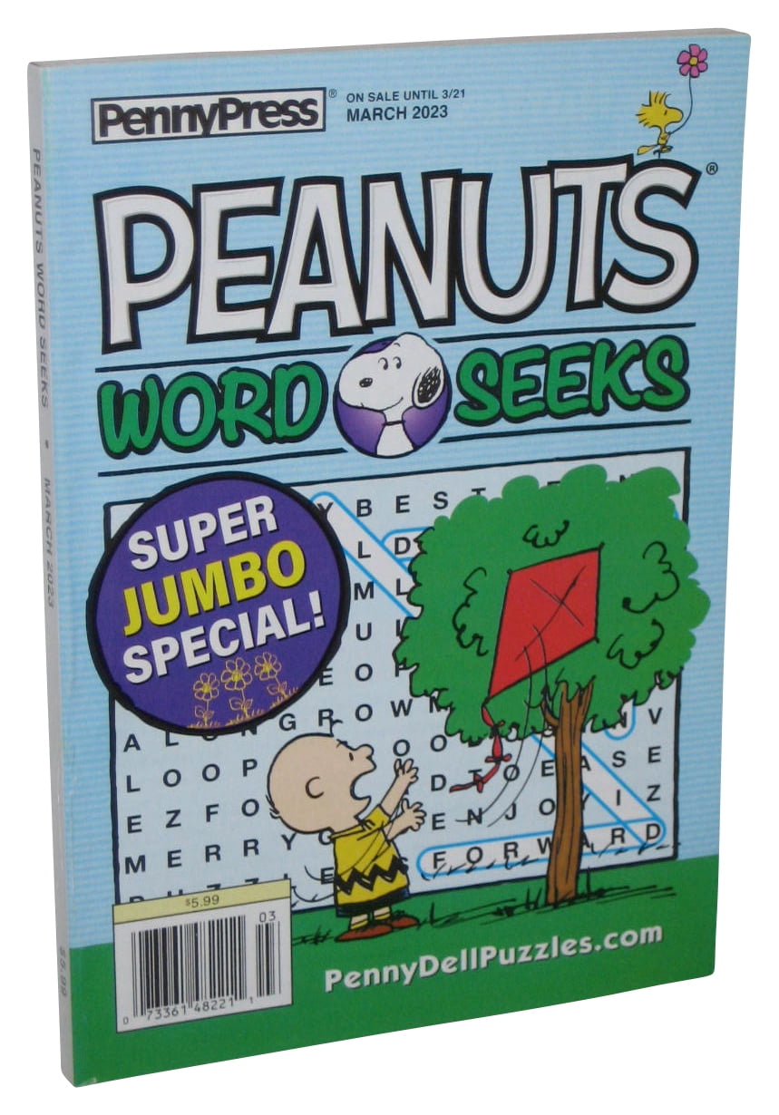 Peanuts Word Seeks Super Jumbo Special March 2023 Crossword Puzzle Book