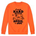 thumbnail image 1 of Peanuts - Work Hard To Spoil My Dog - Men's Crew Neck Fleece Pullover, 1 of 7