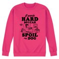 thumbnail image 1 of Peanuts - Work Hard To Spoil My Dog - Men's Crew Neck Fleece Pullover, 1 of 6