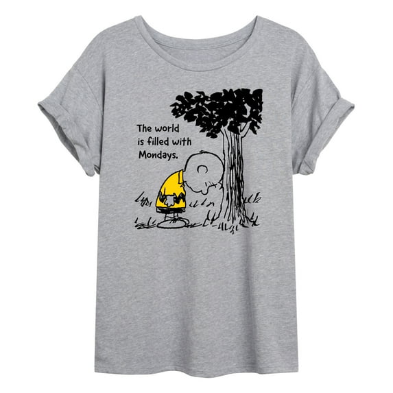 Peanuts - World Filled With Mondays - Women's Oversized T-Shirt