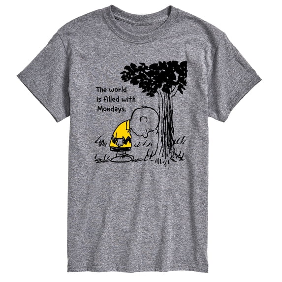 Peanuts - World Filled With Mondays - Men's Short Sleeve Graphic T-Shirt