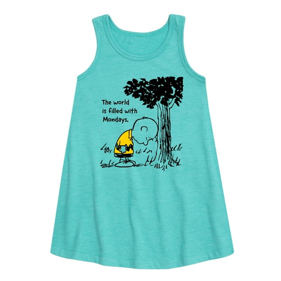 Peanuts - World Filled With Mondays - Toddler & Youth Girls A-line Dress