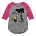 thumbnail image 1 of Peanuts - World Filled With Mondays - Toddler & Youth Girls Raglan Graphic T-Shirt, 1 of 5