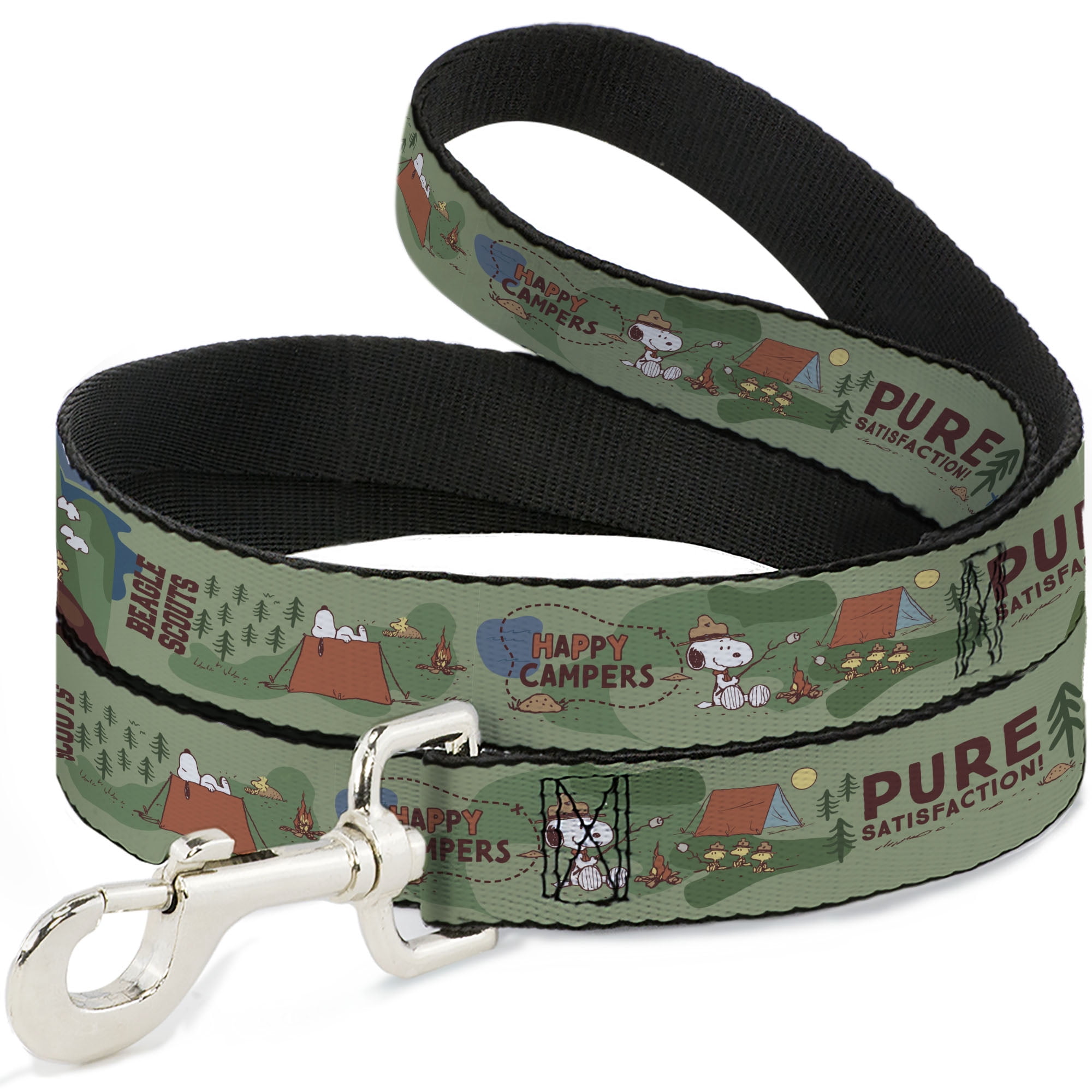 Peanuts Worldwide LLC Pet Leash, Dog Leash, Peanuts Happy Camper Beagle Scouts Scenes, 6 Feet Long 1.0 Inch Wide