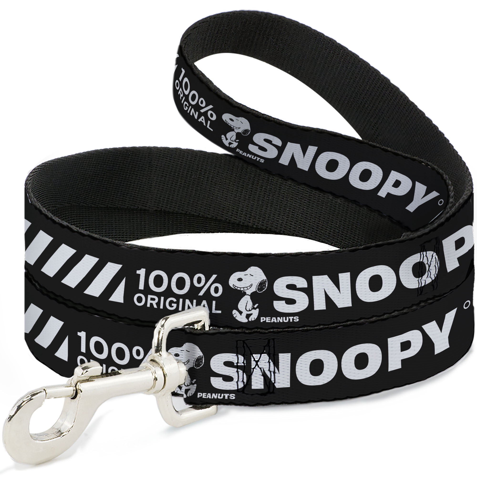 Peanuts Worldwide LLC Pet Leash, Dog Leash, Peanuts Snoopy Care Symbols 100% Original Black White, 6 Feet Long 1.0 Inch Wide
