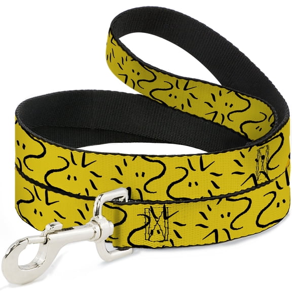 Peanuts Worldwide LLC Pet Leash, Dog Leash, Peanuts Woodstock Line Face Line Art Yellow Black, 4 Feet Long 1.0 Inch Wide