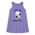 thumbnail image 1 of Peanuts - Worry Less Snack More Snoopy - Toddler & Youth Girls A-line Dress, 1 of 5
