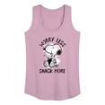 thumbnail image 1 of Peanuts - Worry Less Snack More Snoopy - Women's Racerback Tank Top, 1 of 6