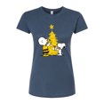 thumbnail image 1 of Peanuts - Xmas Charlie And Snoopy - Juniors Fitted Graphic T-Shirt, 1 of 6
