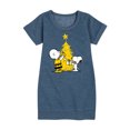 thumbnail image 1 of Peanuts - Xmas Charlie And Snoopy - Toddler & Youth Girls Fleece Dress, 1 of 6