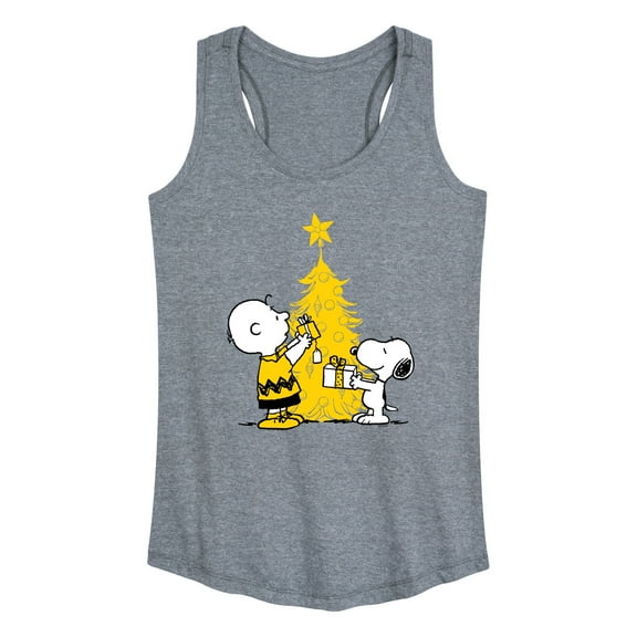 Peanuts - Xmas Charlie And Snoopy - Women's Racerback Tank Top