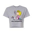 thumbnail image 1 of Peanuts - Yes I Am Perfect Sally - Juniors Cropped Cotton Blend T-Shirt, 1 of 6