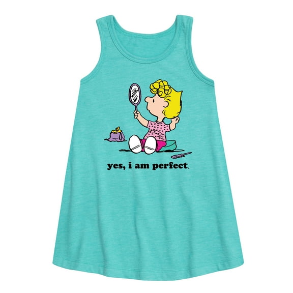 Peanuts - Yes I Am Perfect Sally - Toddler & Youth Girls A-line Dress
