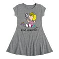 thumbnail image 1 of Peanuts - Yes I Am Perfect Sally - Toddler & Youth Girls Fit & Flare Dress, 1 of 1