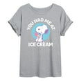 thumbnail image 1 of Peanuts - You Had Me At Ice Cream Oversized Graphic T-Shirt, 1 of 6