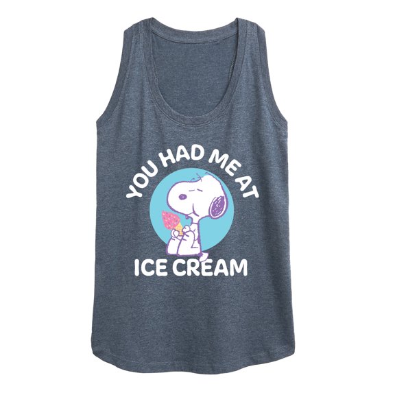 Peanuts - You Had Me At Ice Cream - Women's Racerback Tank Top