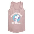 thumbnail image 1 of Peanuts - You Had Me At Ice Cream - Women's Racerback Tank Top, 1 of 6