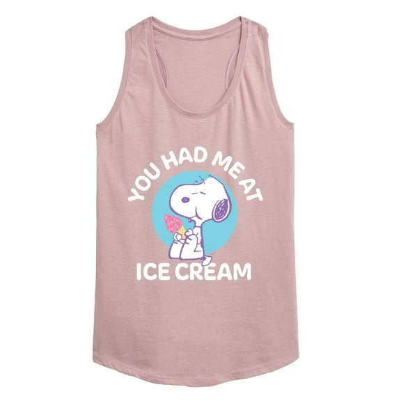 Peanuts - You Had Me At Ice Cream - Women's Racerback Tank Top