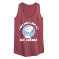 thumbnail image 1 of Peanuts - You Had Me At Ice Cream - Women's Racerback Tank Top, 1 of 6