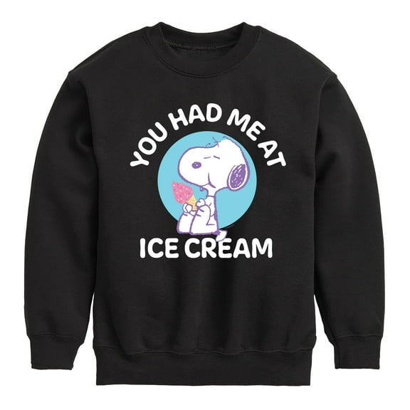 Peanuts - You Had Me At Ice Cream - Youth Crewneck Sweatshirt