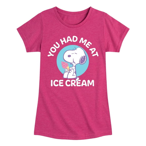 Peanuts - You Had Me At Ice Cream - Youth Girls Short Sleeve Tee