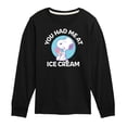 thumbnail image 1 of Peanuts - You Had Me At Ice Cream - Youth Long Sleeve Tee, 1 of 6