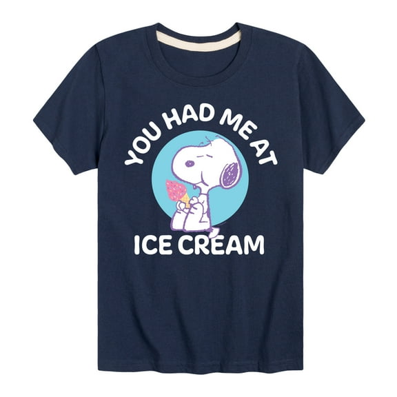 Peanuts - You Had Me At Ice Cream - Youth Short Sleeve Tee
