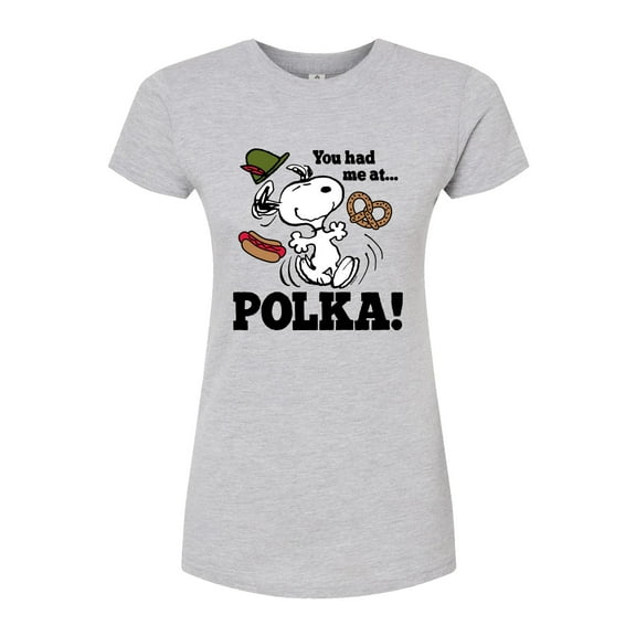 Peanuts - You Had Me At Polka - Juniors Fitted Graphic T-Shirt