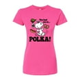thumbnail image 1 of Peanuts - You Had Me At Polka - Juniors Fitted Graphic T-Shirt, 1 of 6