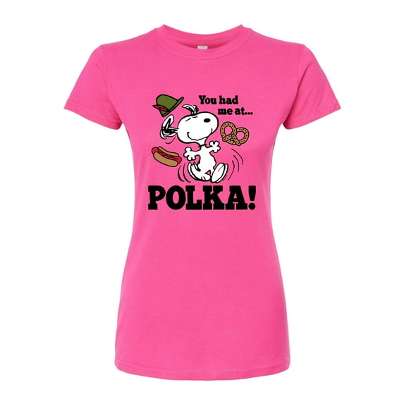Peanuts - You Had Me At Polka - Juniors Fitted Graphic T-Shirt