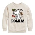 thumbnail image 1 of Peanuts - You Had Me At Polka - Toddler & Youth Crewneck Fleece Sweatshirt, 1 of 6