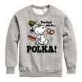 thumbnail image 1 of Peanuts - You Had Me At Polka - Toddler & Youth Crewneck Fleece Sweatshirt, 1 of 6