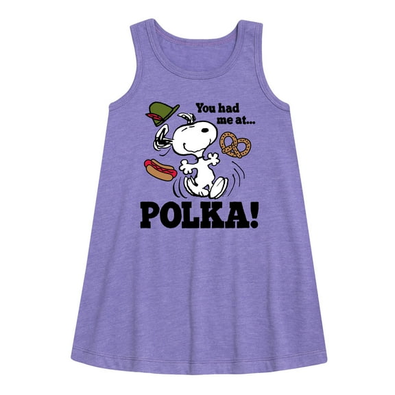 Peanuts - You Had Me At Polka - Toddler & Youth Girls A-line Dress