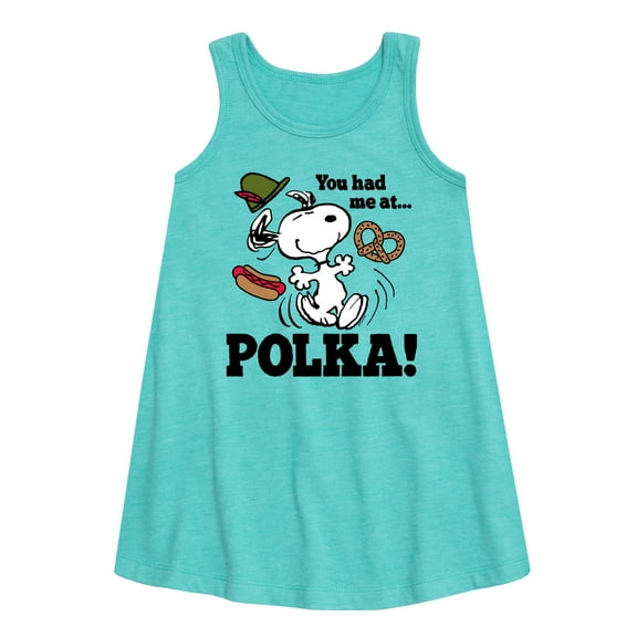 Peanuts - You Had Me At Polka - Toddler & Youth Girls A-line Dress
