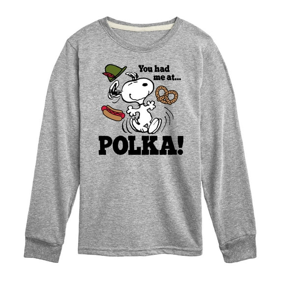 Peanuts - You Had Me At Polka - Toddler & Youth Long Sleeve Graphic T-Shirt