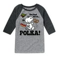 thumbnail image 1 of Peanuts - You Had Me At Polka - Toddler & Youth Raglan Graphic T-Shirt, 1 of 5