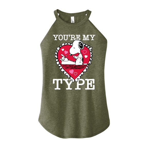 Peanuts - You're My Type - Juniors High Neck Tank Top