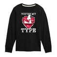 thumbnail image 1 of Peanuts - You're My Type - Toddler And Youth Long Sleeve Graphic T-Shirt, 1 of 6