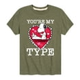 thumbnail image 1 of Peanuts - You're My Type - Toddler And Youth Short Sleeve Graphic T-Shirt, 1 of 6