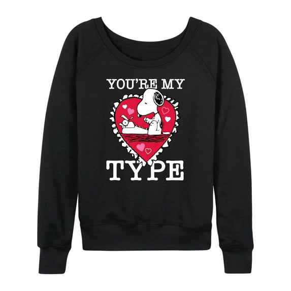 Peanuts - You're My Type - Women's Lightweight French Terry Long Sleeve Shirt