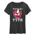 thumbnail image 1 of Peanuts - You're My Type - Women's Short Sleeve Graphic T-Shirt, 1 of 6