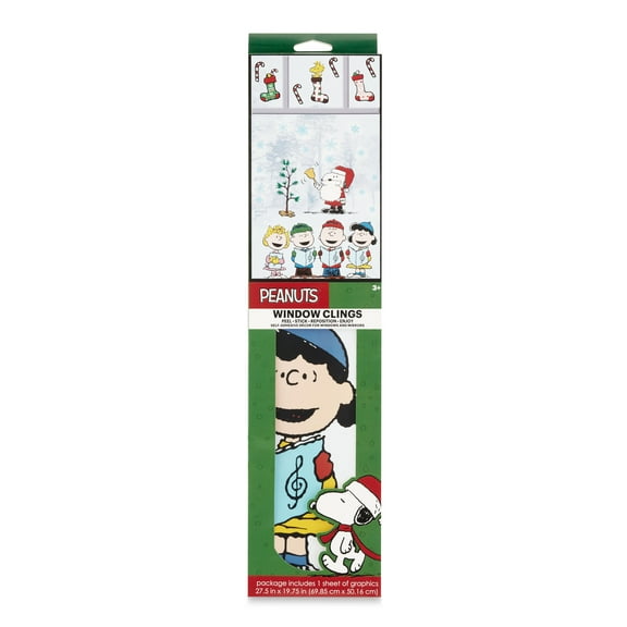 Peanuts and Gang Christmas Window Cling