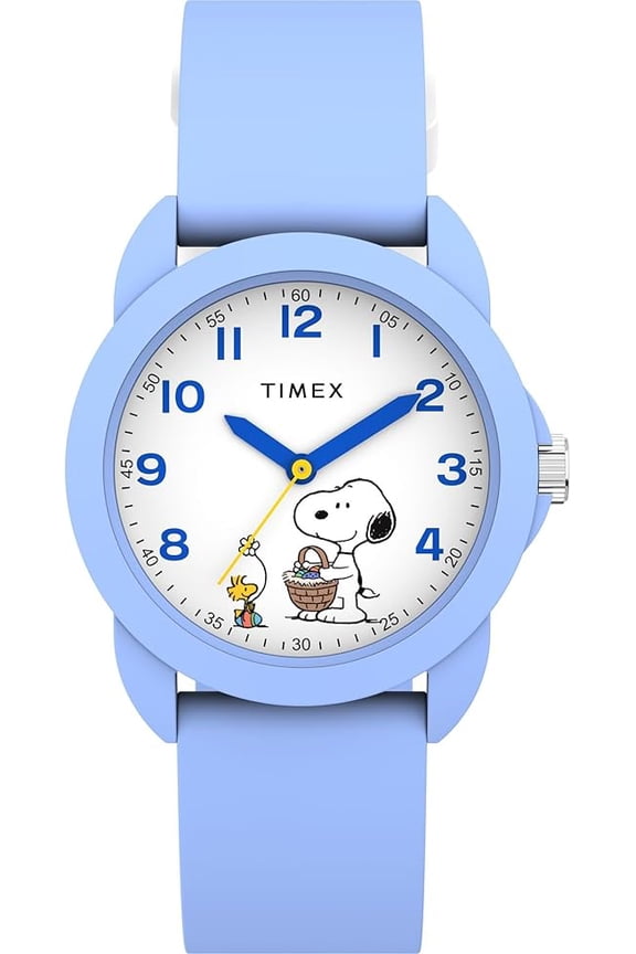 Youth Peanuts Youth Spring 30mm Watch - Blue Strap White Dial Blue Case