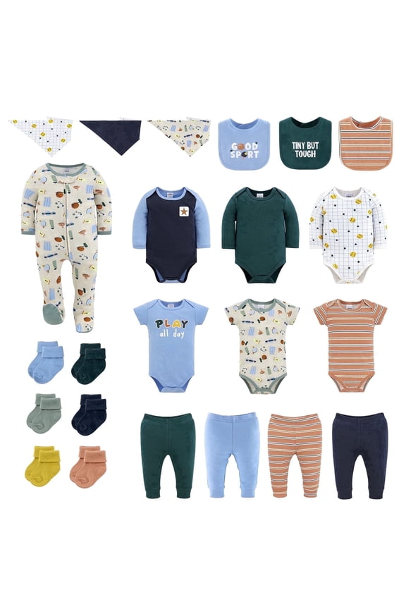 Baby Boy Clothes, Good Sport Baby Clothes Set with Baby Socks and Bibs, 12-18 Months, 23-Piece