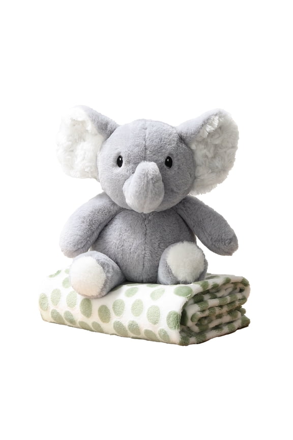 Ellie Elephant Plush Blanket Gift Set with Baby Blanket & Stuffed Animal, 2-Piece
