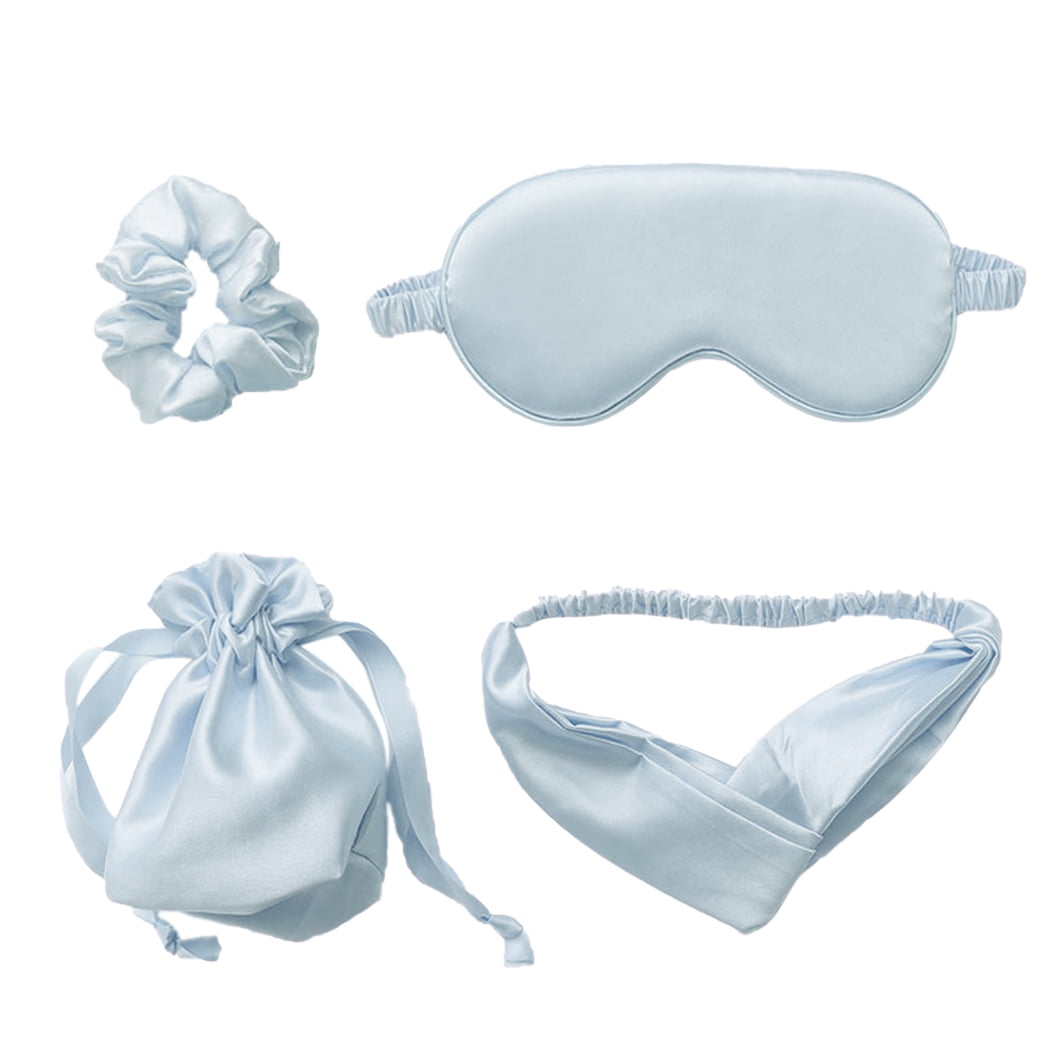 Sleep Mask Ear Plug Travel Set - Grey - Silk Sleeping Eye - View #3