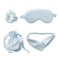 thumbnail image 1 of Peaoy Sleep Mask Silk Eye Mask for Sleeping Blindfold Eye Covers with Headband Scrunchy Pouch for Travel Night Sleep Christmas Gift Set, 1 of 10