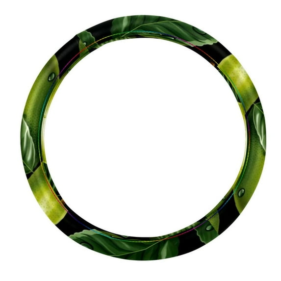 Pear 14.5 Inch Printing PVC Leather Steering Wheel Cover Auto Accessories, Steering Wheel Covers Car Wheel Covers